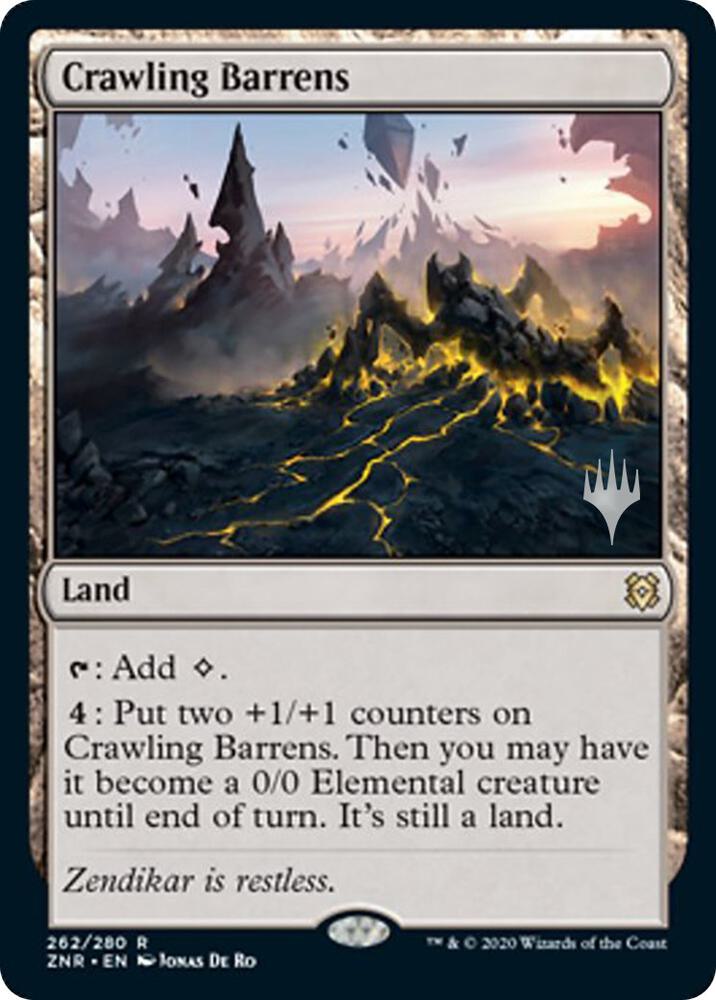 Crawling Barrens 262 (Promo Pack: Zendikar Rising)  | Good Games Adelaide SA
