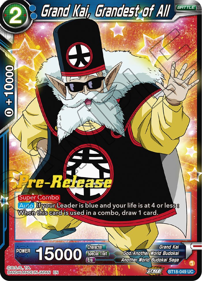 Grand Kai, Grandest of All (BT18-049) [Dawn of the Z-Legends Prerelease Promos] | Good Games Adelaide SA