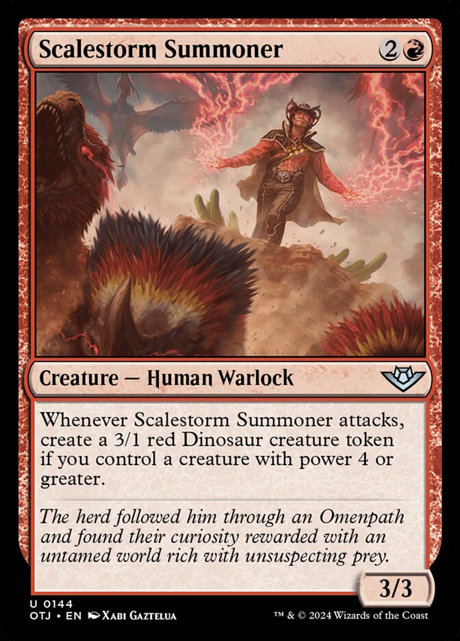 Scalestorm Summoner 144/286 (Outlaws of Thunder Junction)  - Foil | Good Games Adelaide SA