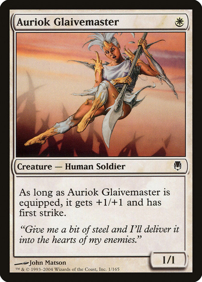 Auriok Glaivemaster 1 (Darksteel)  - Foil | Good Games Adelaide SA