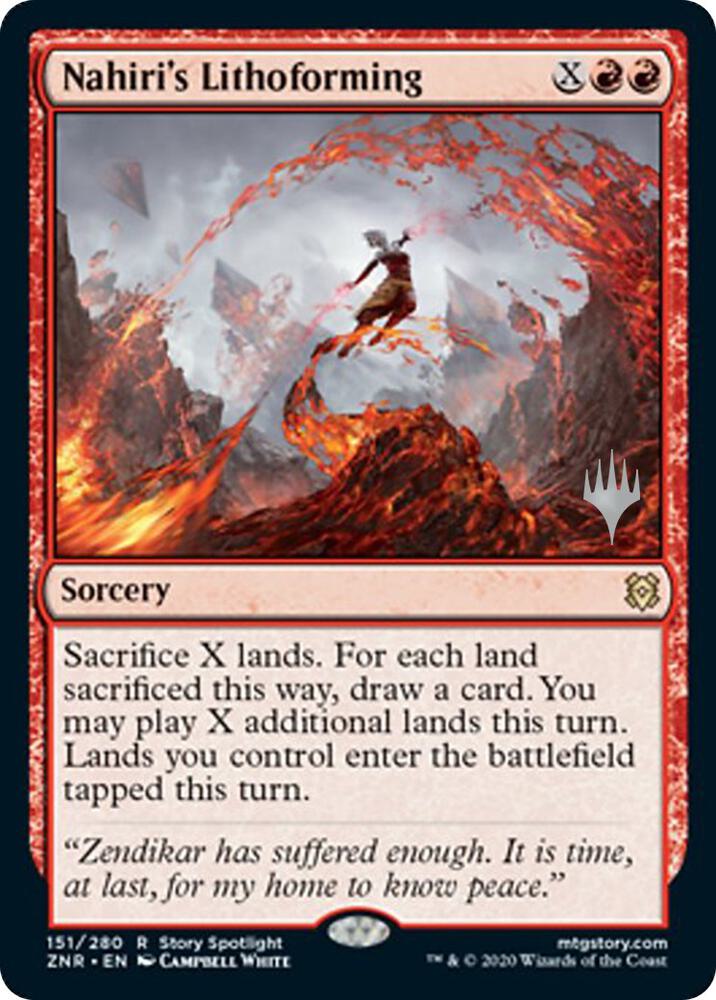 Nahiris Lithoforming 151 (Promo Pack: Zendikar Rising)  - Foil | Good Games Adelaide SA