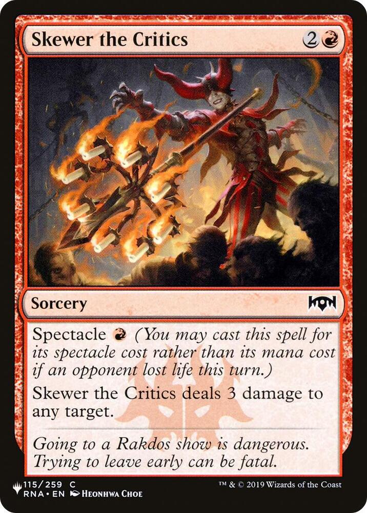 Skewer the Critics 115/259 (The List Reprints)  | Good Games Adelaide SA
