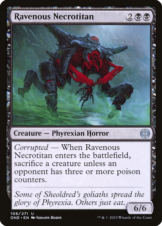 Ravenous Necrotitan 106 (Phyrexia: All Will Be One)  | Good Games Adelaide SA