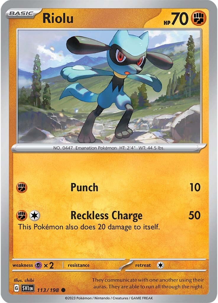 Riolu (113/198) [Scarlet & Violet: Base Set] | Good Games Adelaide SA
