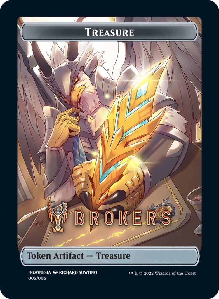 Treasure Token (Brokers) (Southeast Asia Artists) [Streets of New Capenna Tokens] | Good Games Adelaide SA