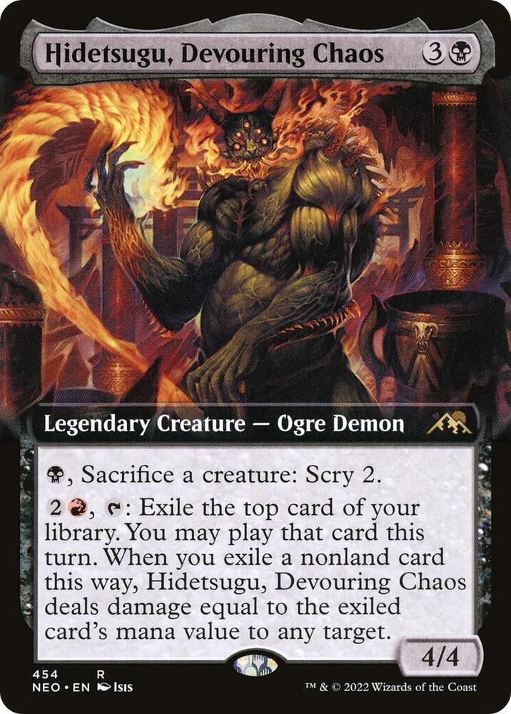 Hidetsugu, Devouring Chaos 454 (Kamigawa: Neon Dynasty)  - Extended Art | Good Games Adelaide SA