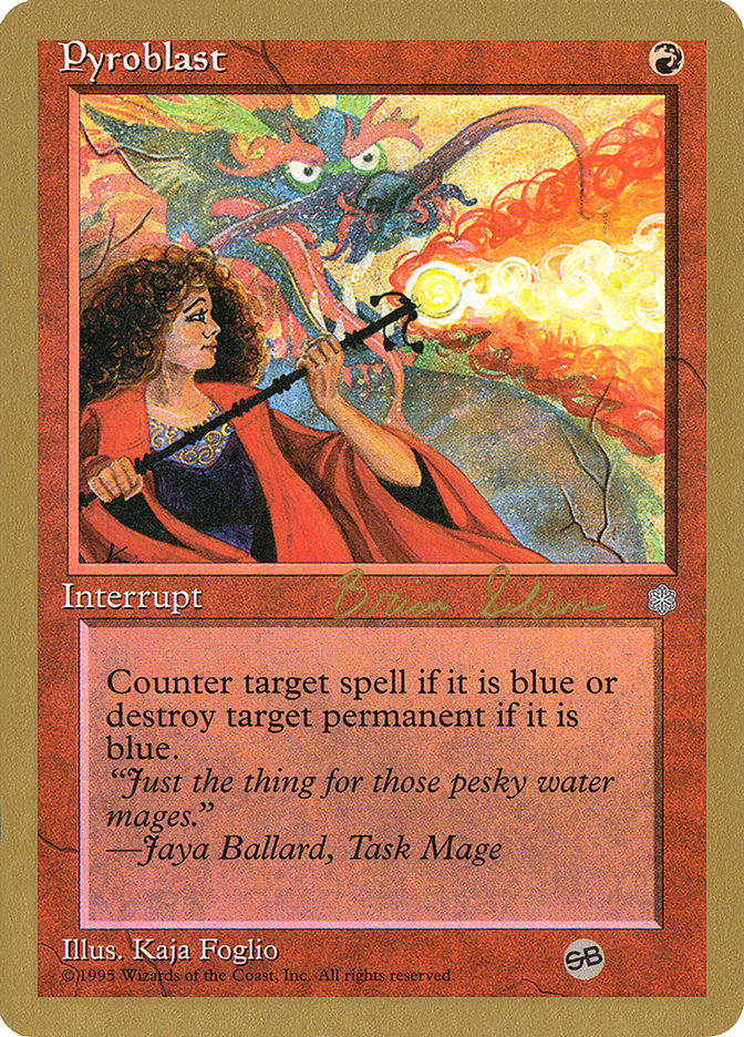 Pyroblast (Brian Selden) (SB) [World Championship Decks 1998] | Good Games Adelaide SA