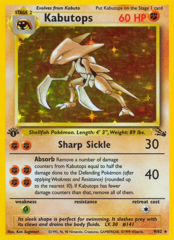 Kabutops (9/62) [Fossil 1st Edition] | Good Games Adelaide SA