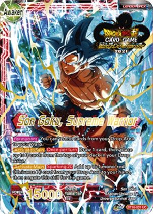 Son Goku // Son Goku, Supreme Warrior (2021 Championship 1st Place) (BT16-001) [Tournament Promotion Cards] | Good Games Adelaide SA