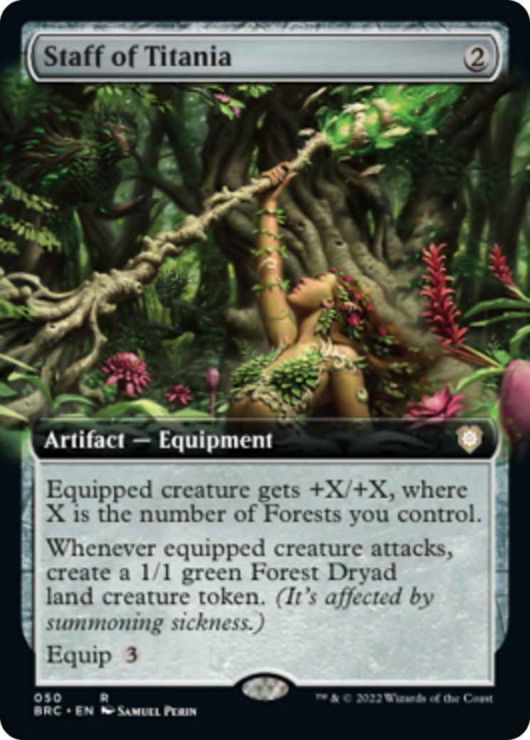 Staff of Titania (Extended Art) [The Brothers' War Commander] | Good Games Adelaide SA