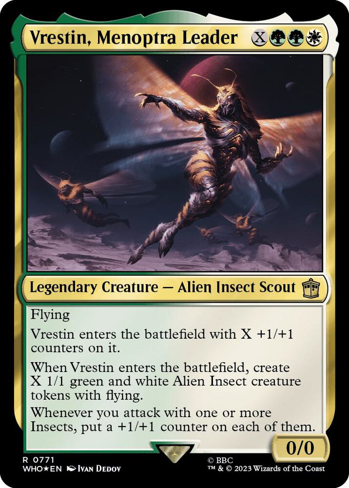 Vrestin, Menoptra Leader 771 (Universes Beyond: Doctor Who)  - Foil | Good Games Adelaide SA