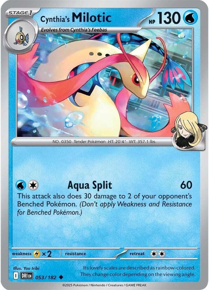 Cynthia's Milotic 053/182 (SV10: Destined Rivals)  | Good Games Adelaide SA