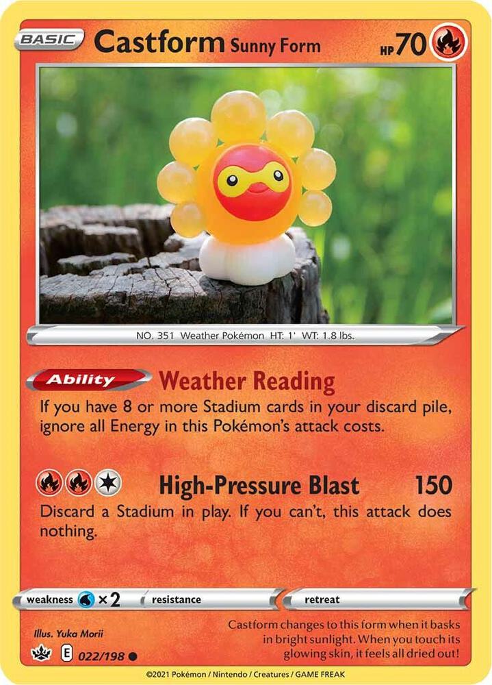 Castform Sunny Form 022/198 (SWSH06: Chilling Reign)  | Good Games Adelaide SA