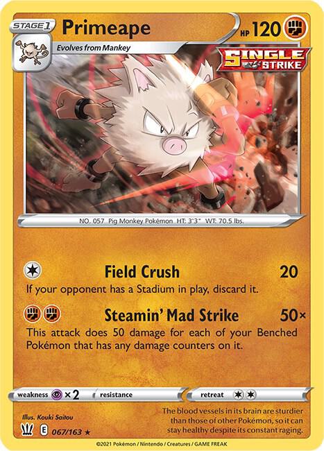 Primeape 067/163 (SWSH05: Battle Styles)  | Good Games Adelaide SA