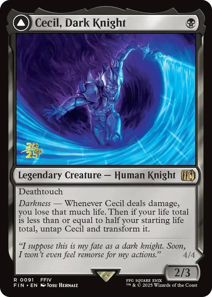 Cecil Dark Knight 91 (Prerelease Cards)  - Foil | Good Games Adelaide SA