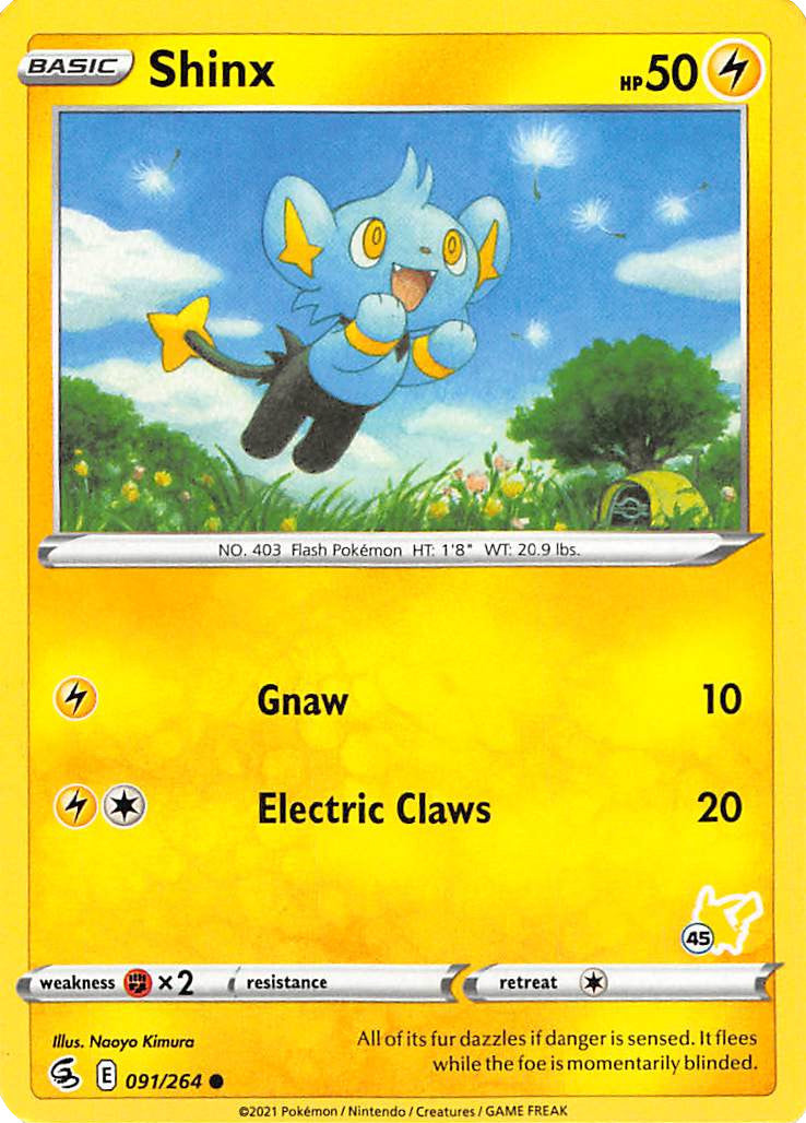 Shinx (091/264) (Pikachu Stamp #45) [Battle Academy 2022] | Good Games Adelaide SA