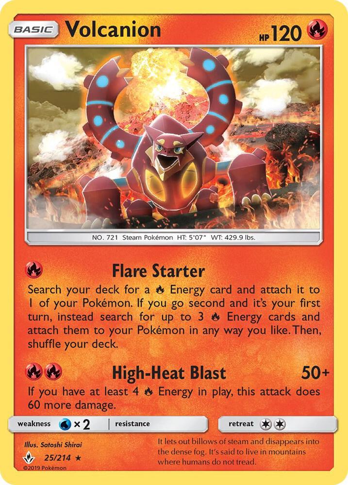 Volcanion 25/214 (SM - Unbroken Bonds)  - Holofoil | Good Games Adelaide SA