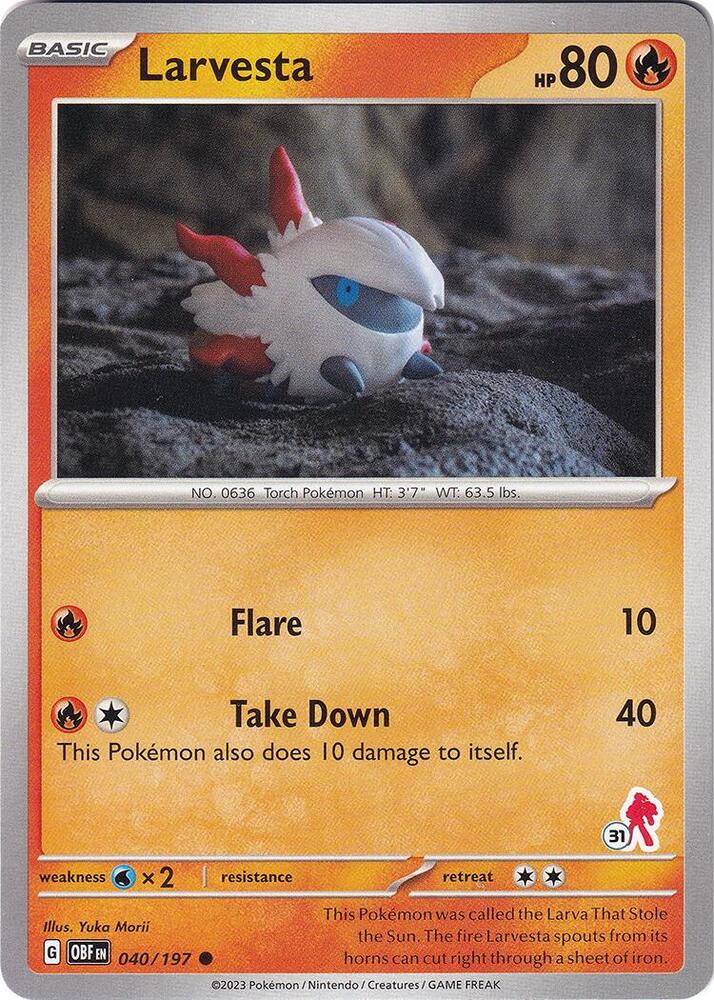 Larvesta Armarouge 31 040/197 (Battle Academy 2024)  | Good Games Adelaide SA