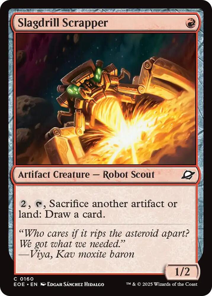 Slagdrill Scrapper 160 (Edge of Eternities)  - Foil | Good Games Adelaide SA