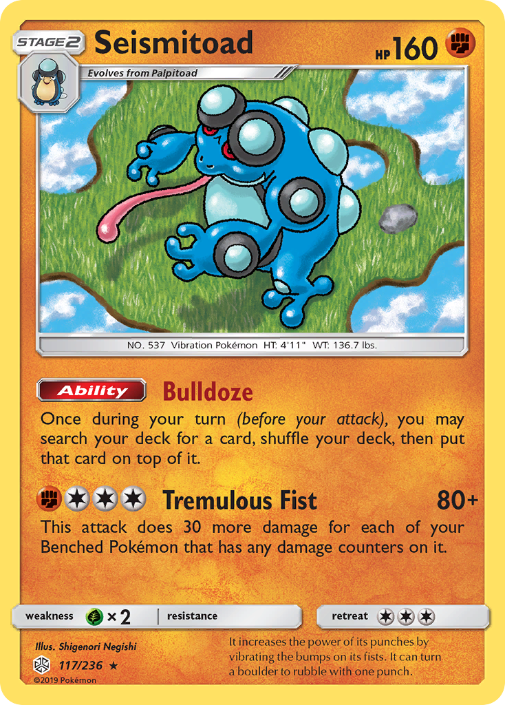 Seismitoad (117/236) [Sun & Moon: Cosmic Eclipse] | Good Games Adelaide SA