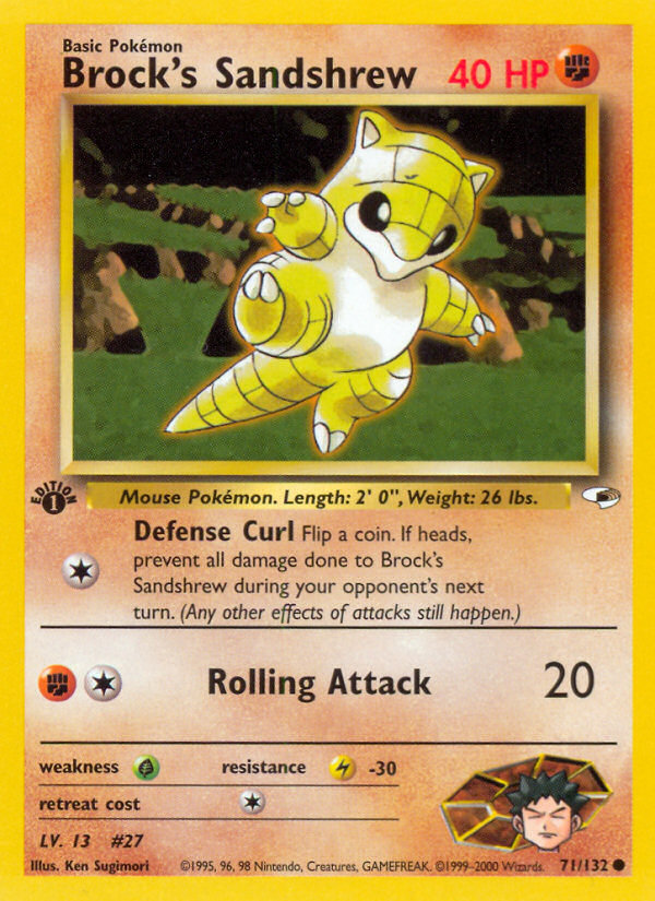 Brock's Sandshrew (71/132) [Gym Heroes 1st Edition] | Good Games Adelaide SA