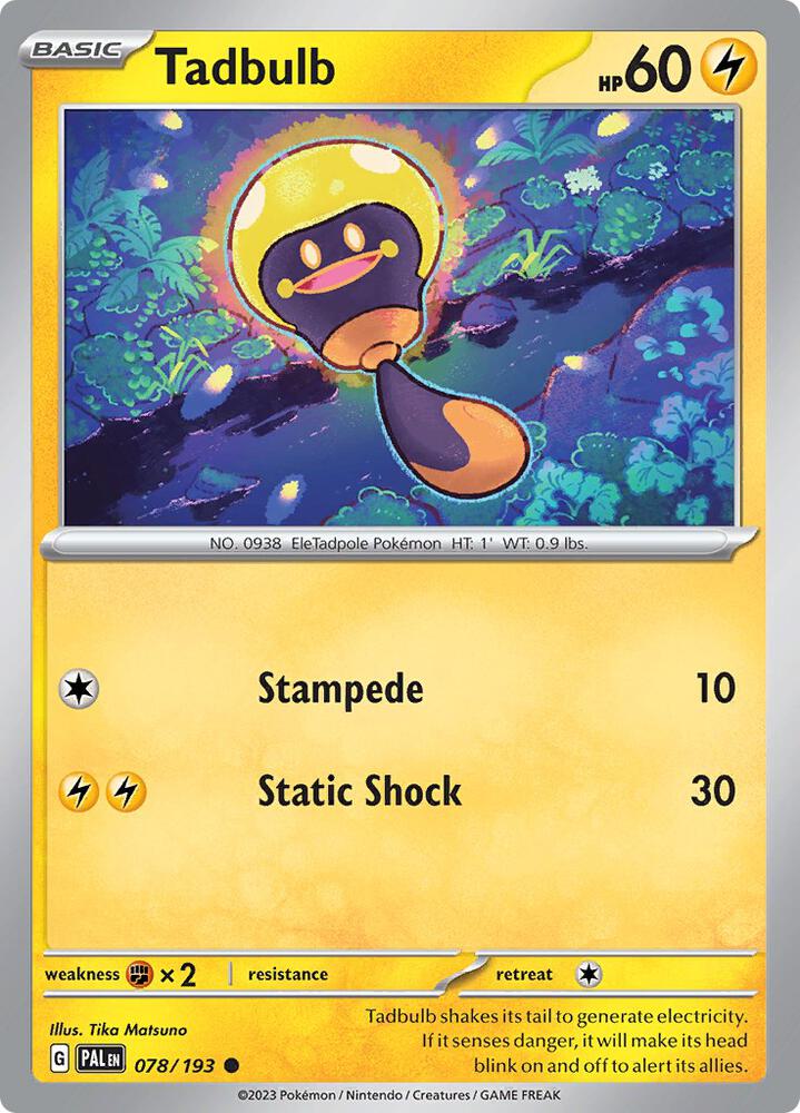 Tadbulb 078/193 (SV02: Paldea Evolved)  | Good Games Adelaide SA