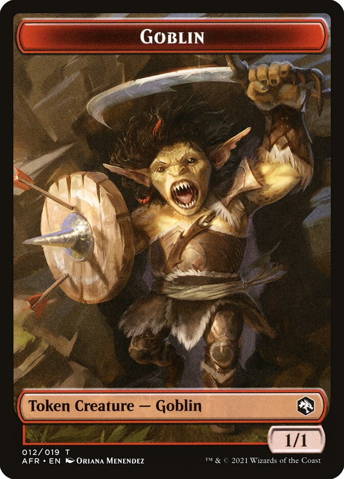 Clue // Goblin Double-sided Token [Dungeons & Dragons: Adventures in the Forgotten Realms Commander Tokens] | Good Games Adelaide SA