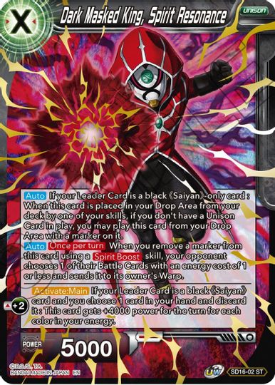 Dark Masked King, Spirit Resonance (Gold Stamped) (SD16-02) [Promotion Cards] | Good Games Adelaide SA