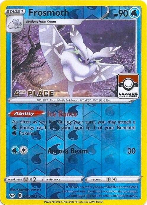 Frosmoth 064 202 League Challenge 4th Place 064/202 (League & Championship Cards)  - Reverse Holofoil | Good Games Adelaide SA