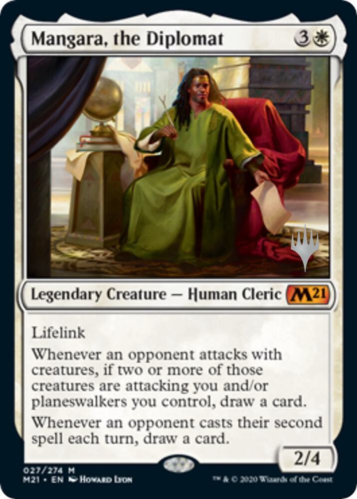 Mangara the Diplomat 27 (Promo Pack: Core Set 2021)  - Foil | Good Games Adelaide SA