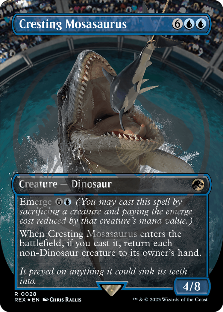 Cresting Mosasaurus Emblem (Borderless) [Jurassic World Collection Tokens] | Good Games Adelaide SA