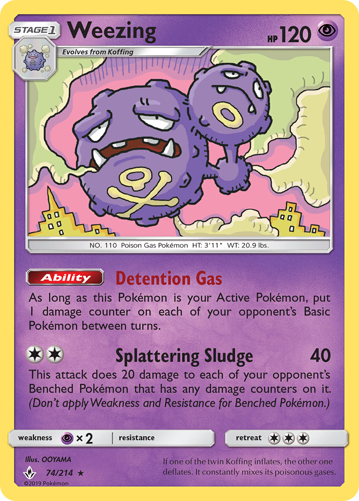 Weezing (74/214) [Sun & Moon: Unbroken Bonds] | Good Games Adelaide SA