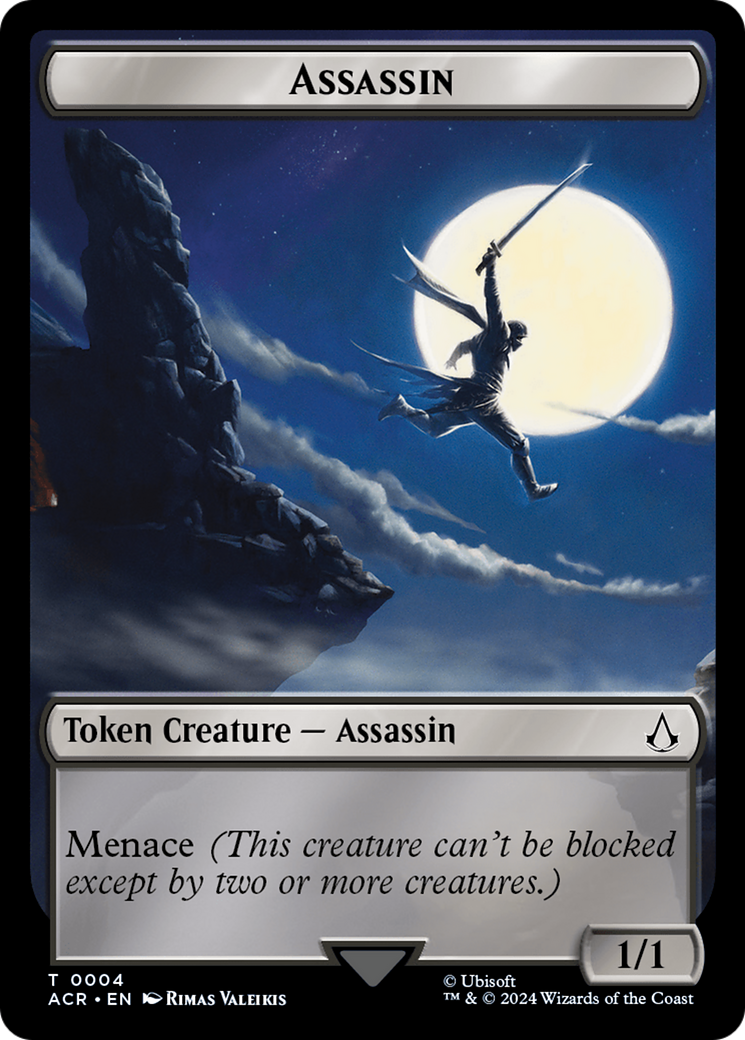 Assassin // Human Rogue Double-Sided Token [Assassin's Creed Tokens] | Good Games Adelaide SA