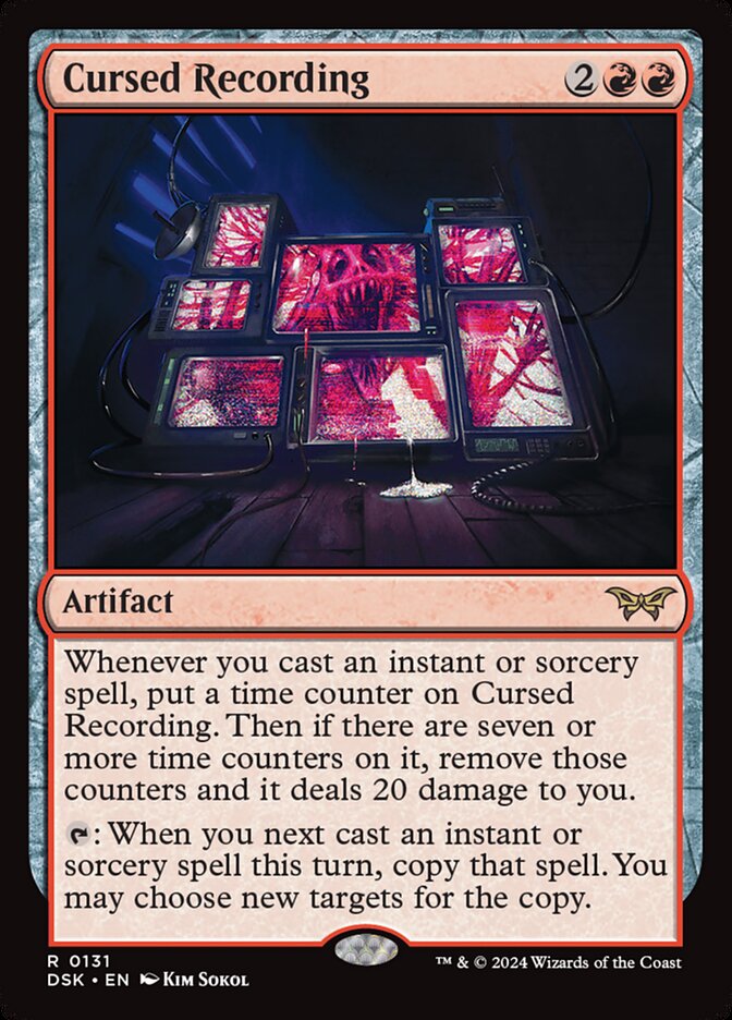 Cursed Recording 131 (Duskmourn: House of Horror)  - Foil | Good Games Adelaide SA