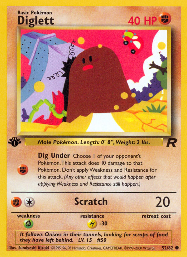 Diglett (52/82) [Team Rocket 1st Edition] | Good Games Adelaide SA