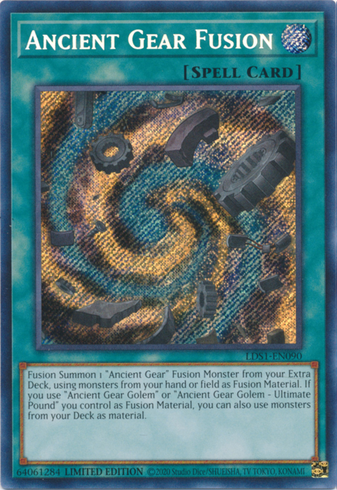 Ancient Gear Fusion [LDS1-EN090] Secret Rare | Good Games Adelaide SA