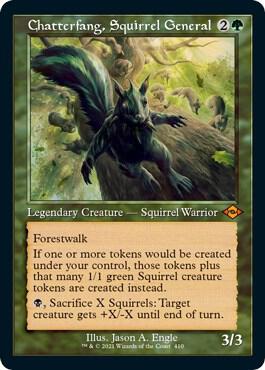 Chatterfang Squirrel General Retro Frame Foil Etched 410 (Modern Horizons 2)  - Foil | Good Games Adelaide SA