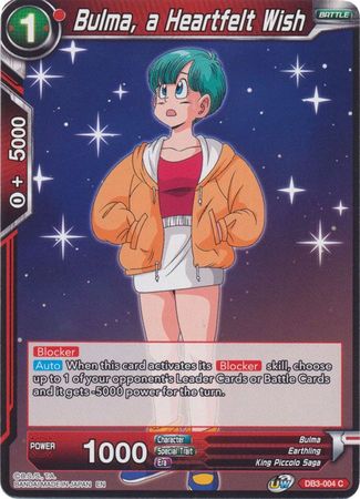 Bulma, a Heartfelt Wish [DB3-004] | Good Games Adelaide SA