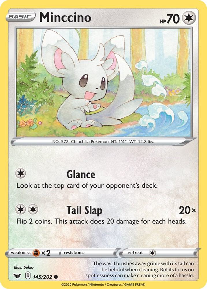 Minccino 145/202 (SWSH01: Sword & Shield Base Set)  | Good Games Adelaide SA