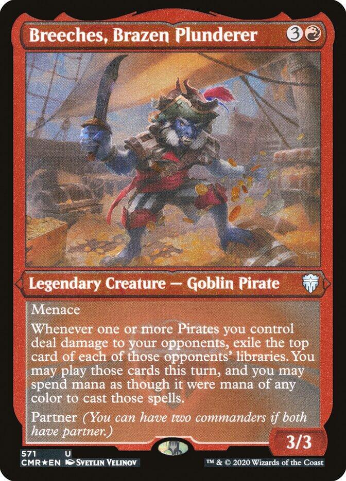 Breeches Brazen Plunderer Foil Etched 571 (Commander Legends)  - Foil | Good Games Adelaide SA