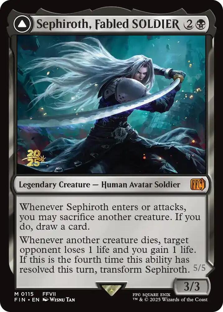 Sephiroth Fabled SOLDIER 115 (Prerelease Cards)  - Foil | Good Games Adelaide SA