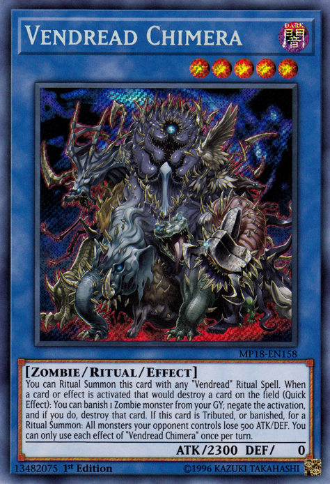 Vendread Chimera [MP18-EN158] Secret Rare | Good Games Adelaide SA