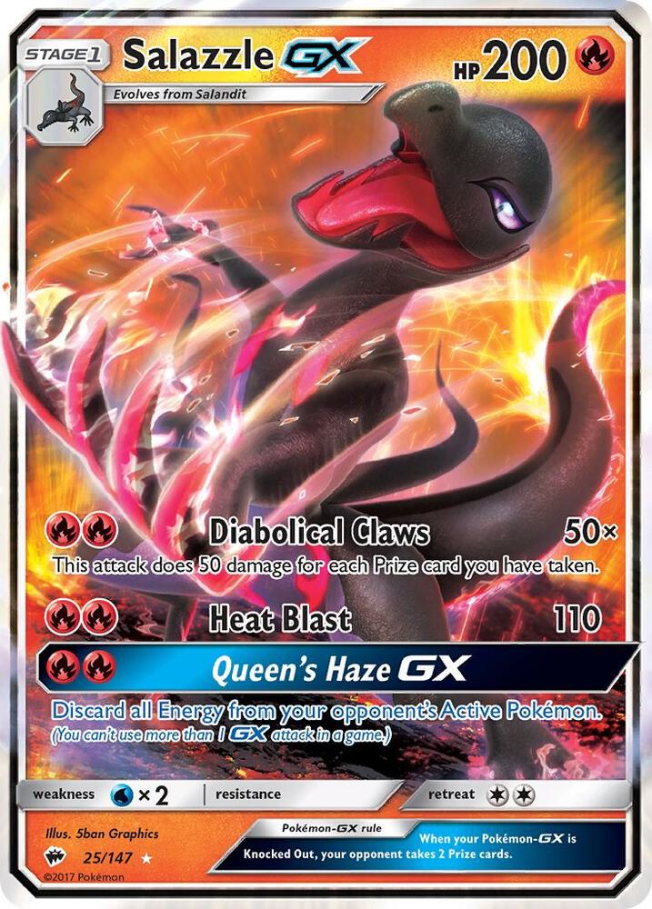 Salazzle GX 25/147 (SM - Burning Shadows)  - Holofoil | Good Games Adelaide SA