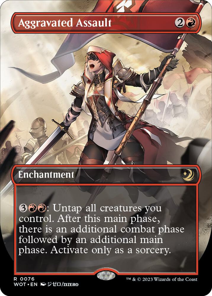 Aggravated Assault 76 (Wilds of Eldraine: Enchanting Tales)  - Foil | Good Games Adelaide SA