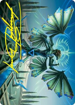 Tanazir Quandrix Art Card Gold Stamped Signature 60 (Art Series: Strixhaven)  | Good Games Adelaide SA