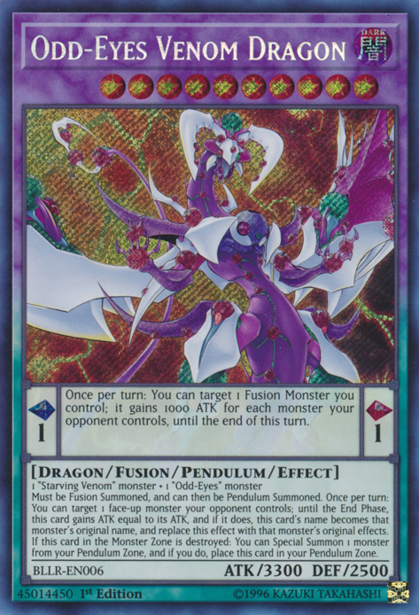 Odd-Eyes Venom Dragon [BLLR-EN006] Secret Rare | Good Games Adelaide SA