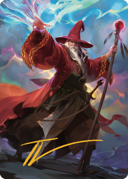 Elminster Art Card (36) (Gold-Stamped Signature) [Commander Legends: Battle for Baldur's Gate Art Series] | Good Games Adelaide SA