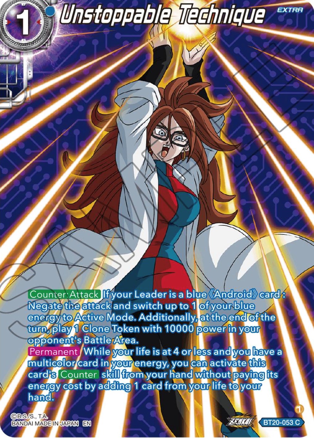 Unstoppable Technique (Silver Foil) (BT20-053) [Power Absorbed] | Good Games Adelaide SA