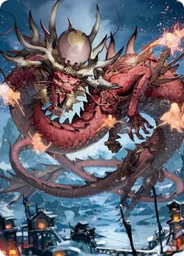 Atsushi the Blazing Sky Art Card 61 81 61 (Art Series: Kamigawa: Neon Dynasty)  | Good Games Adelaide SA