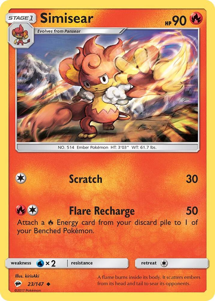 Simisear 23/147 (SM - Burning Shadows)  | Good Games Adelaide SA